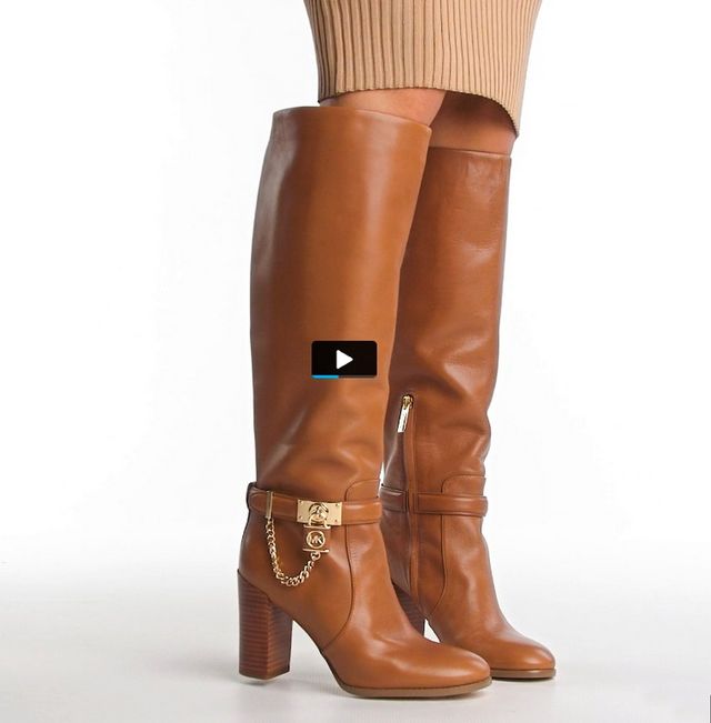 Stivali con tacco,pelle,marrone,Michael Kors, n.40