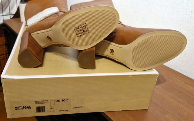 Stivali con tacco,pelle,marrone,Michael Kors, n.40