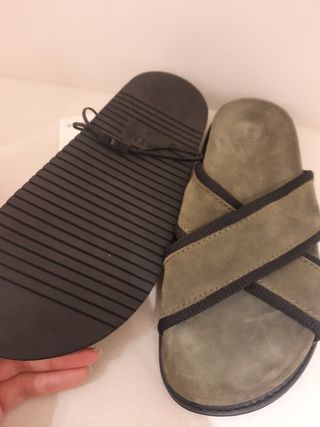 Sandalias Zara Home Hombre Verde Oliva