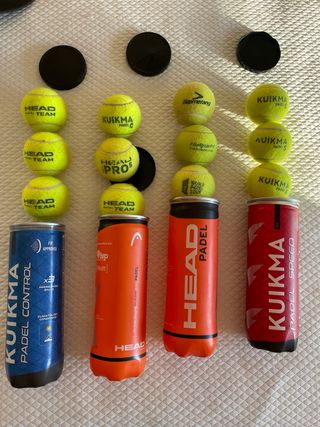 Pack pelotas de pádel x4. HEAD y Kuikma