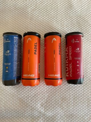 Pack pelotas de pádel x4. HEAD y Kuikma