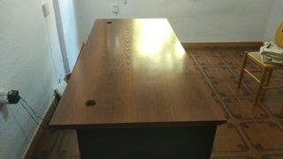 Escritorio Oficina Marrón y Negro
