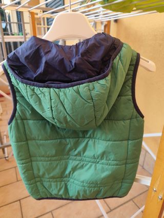 Gilet 100 grammi imbottito iDO verde con cappuccio