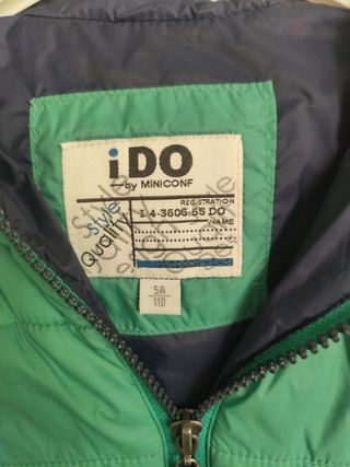 Gilet 100 grammi imbottito iDO verde con cappuccio