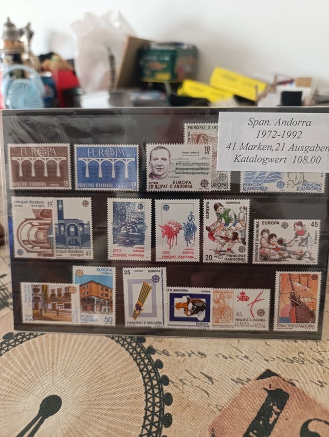  Andorra sellos 1972-1992 Tema Europa nuevos