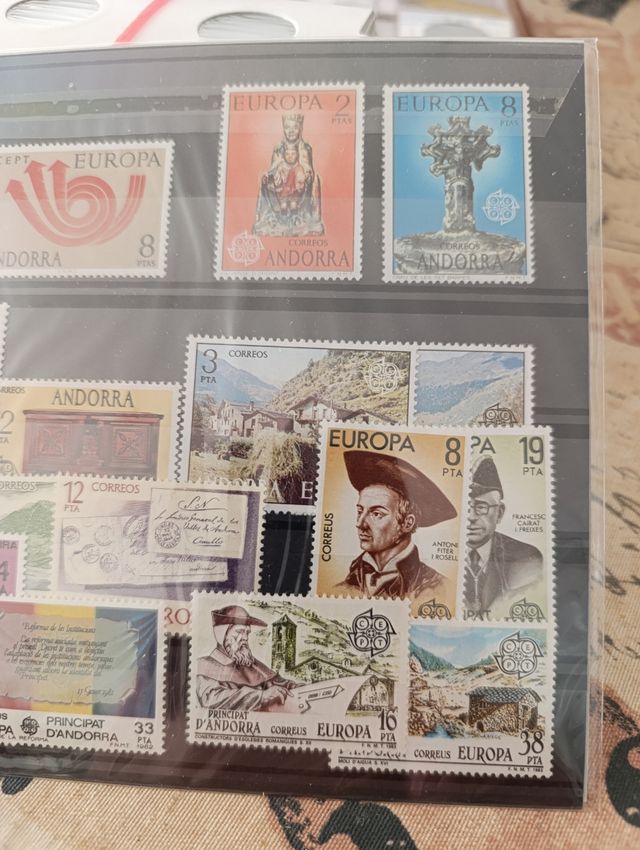  Andorra sellos 1972-1992 Tema Europa nuevos