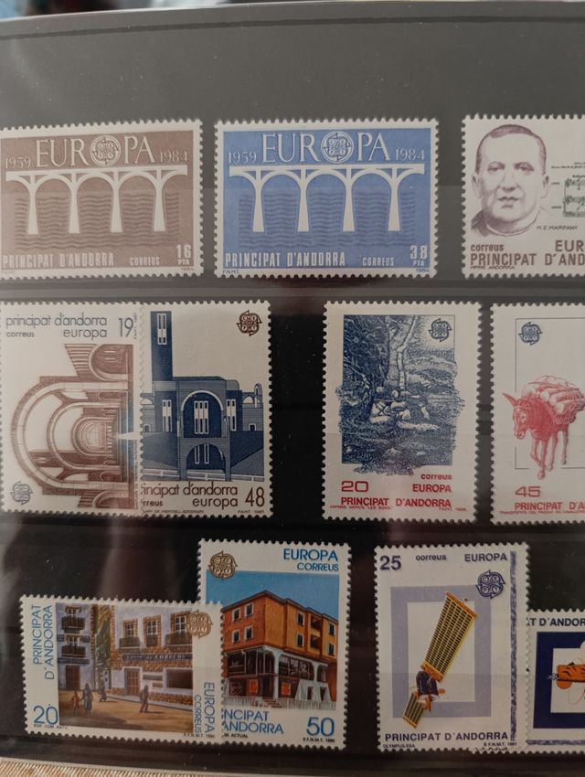  Andorra sellos 1972-1992 Tema Europa nuevos