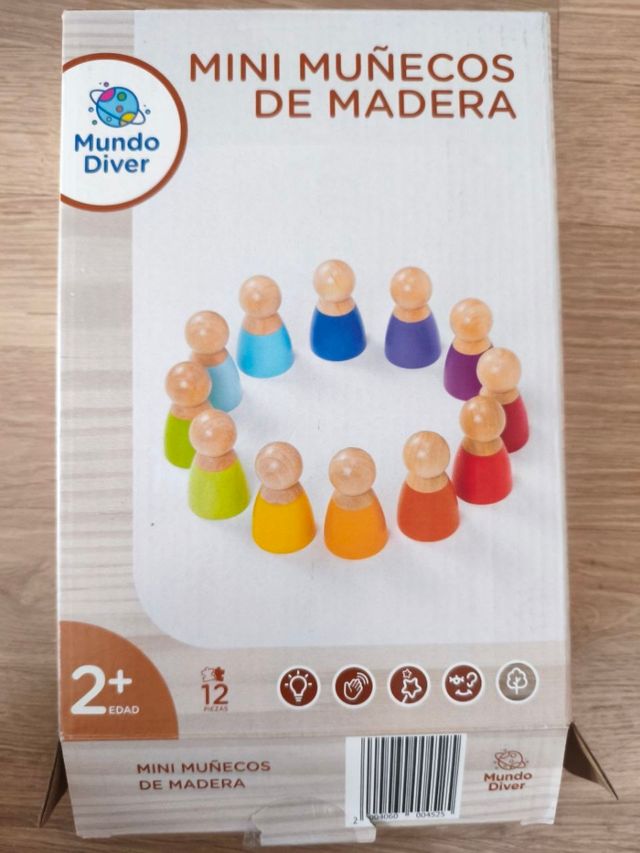 Set 12 Mini Muñecos Madera Mundo Diver de segunda mano por 10 EUR