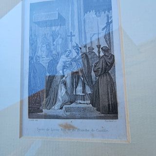 Stampa antica Sacre de Louis VIII