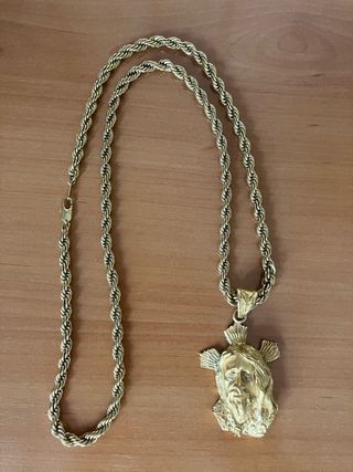 Cadena chapada oro 24k con colgante Jesús