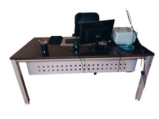Mesa de despacho moderna madera y metal