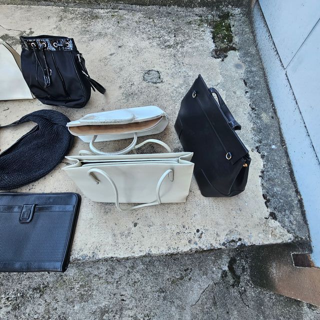 Borse donna in pelle nere e bianche