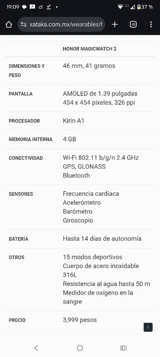 Orologio Honor Magic Watch 2 nero (Huawei)