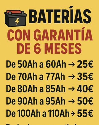 VENTA DE BATERÍAS PARA TODA CLASE DE VEHÍCULOS 