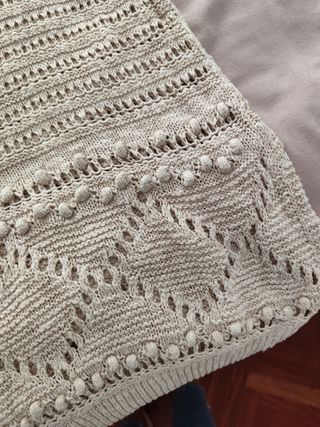 Chaleco de perlé beige talla única
