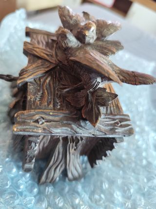 Cajita de sellos de madera tallada