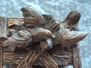 Cajita de sellos de madera tallada