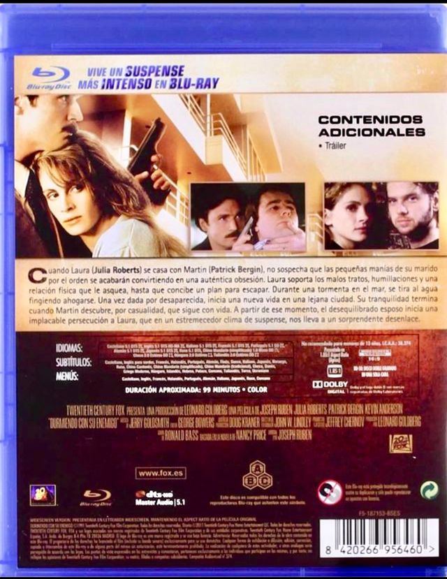 Durmiendo con su enemigo Blu-ray Julia Roberts