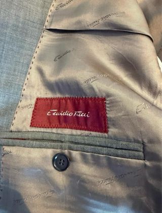 Traje Emidio Tucci Lana Gris Corte Clásico