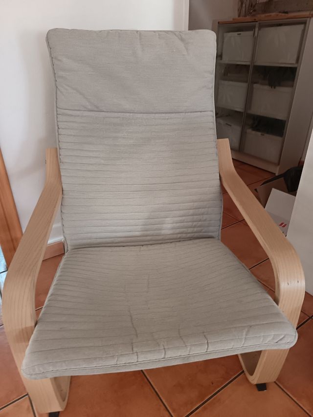 Sillón Poäng Ikea Madera gris en perfecto estado