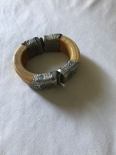 Pulsera Marfil y Plata
