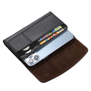 Funda riñonera de cuero para móvil 3.5-4" con clip
