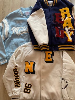Pack Chaquetas varsity Bershka (T. M)