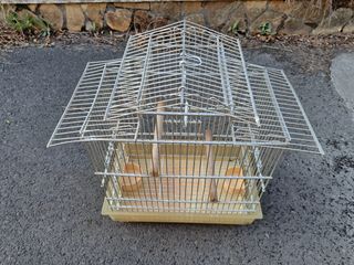 Jaula de aluminio para periquito o agaporni.