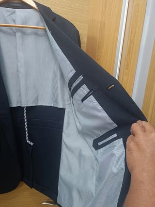 Chaqueta de vestir negra hombre
