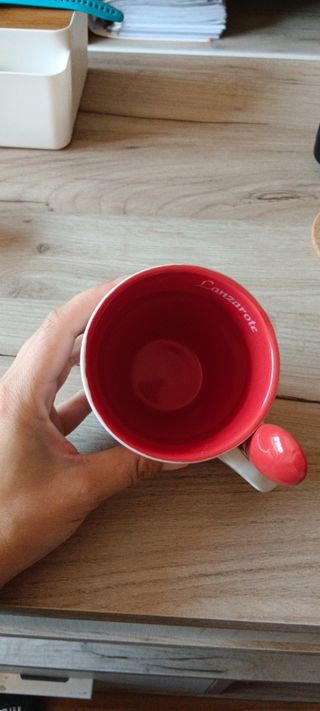 Taza de cerámica con diseño de lagarto