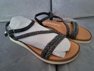 Sandalias Gioseppo Piel Negras Nuevas