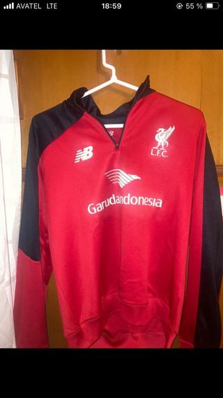 Sudadera Liverpool New Balance Roja