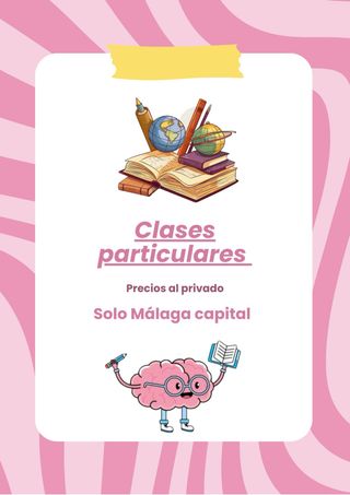 Clases particulares en Málaga capital! 