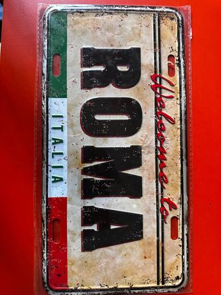 Matrícula decorativa Roma Italia