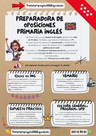 Preparadora Oposición Inglés Primaria Madrid