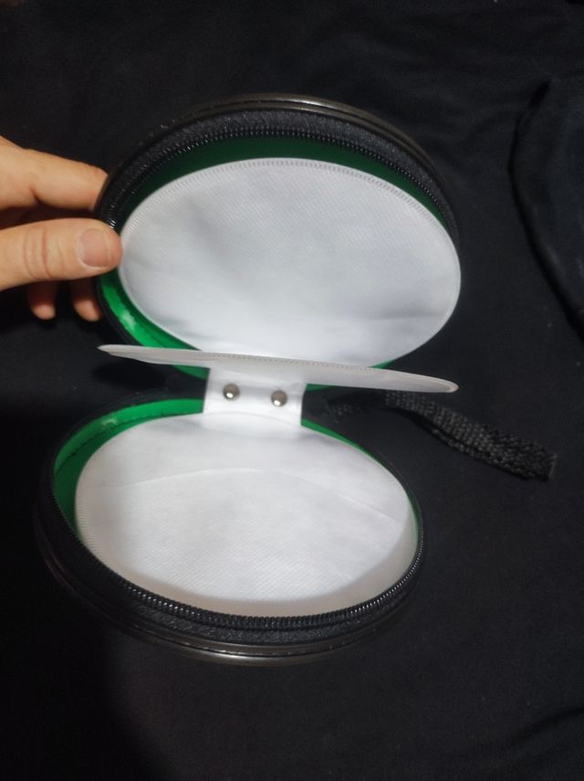Porta CDs redondo verde