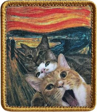 ✨ - Parches gato velcro táctico para mochilas