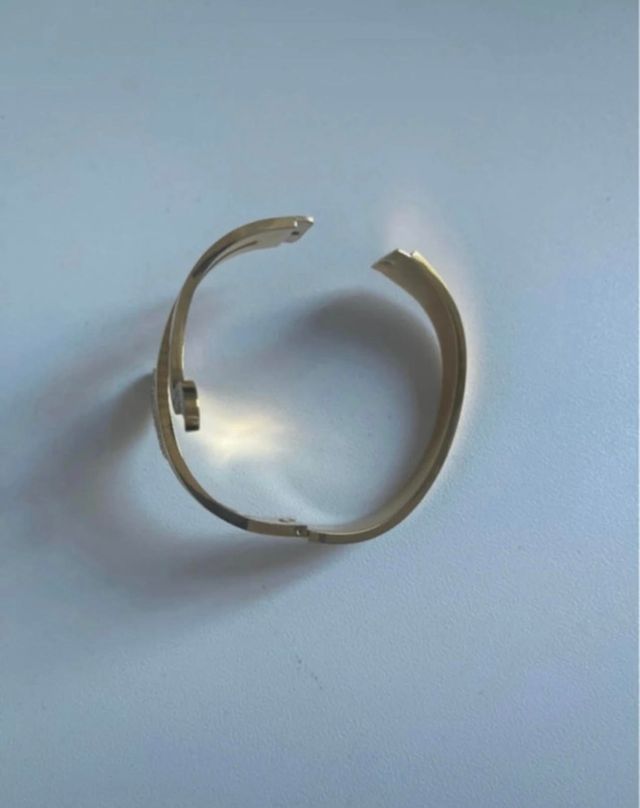 Pulsera Serpiente Blanca y Dorada