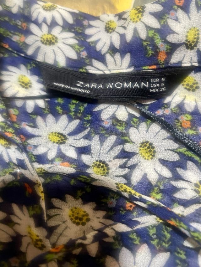 Blusa Zara Estampado Flores