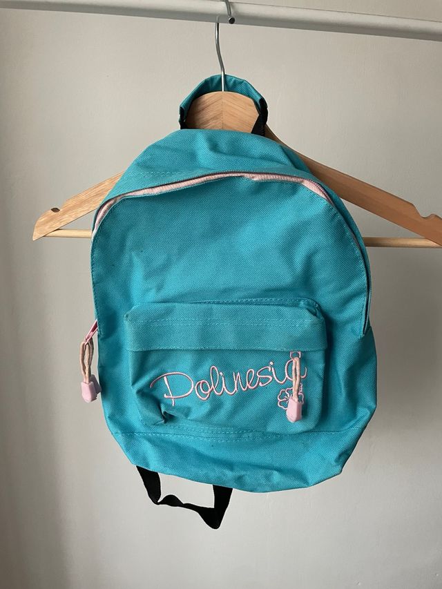 Mochila pequeña azul de polinesia