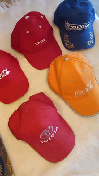 Lote Gorras Coca-Cola, Michelin, Toyota