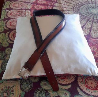Cinturón Burberry vintage Cuero y Lona 105cm/42.
