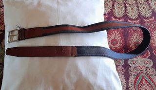 Cinturón Burberry vintage Cuero y Lona 105cm/42.
