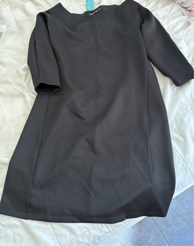 Vestido midi negro elegante Talla M