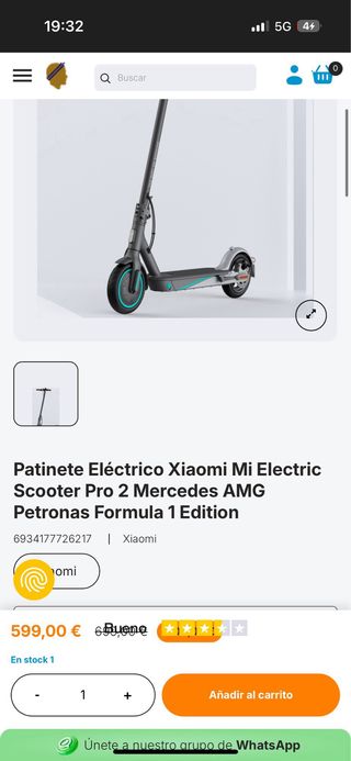 Patinete Eléctrico Xiaomi Mercedes benz AMG