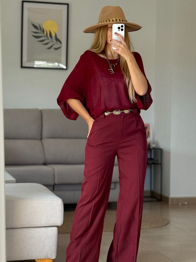 Pantalón de vestir con cinturón