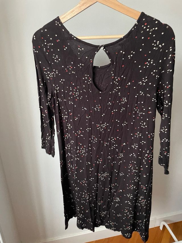 Vestido Lefties Estrellas Negro Talla M