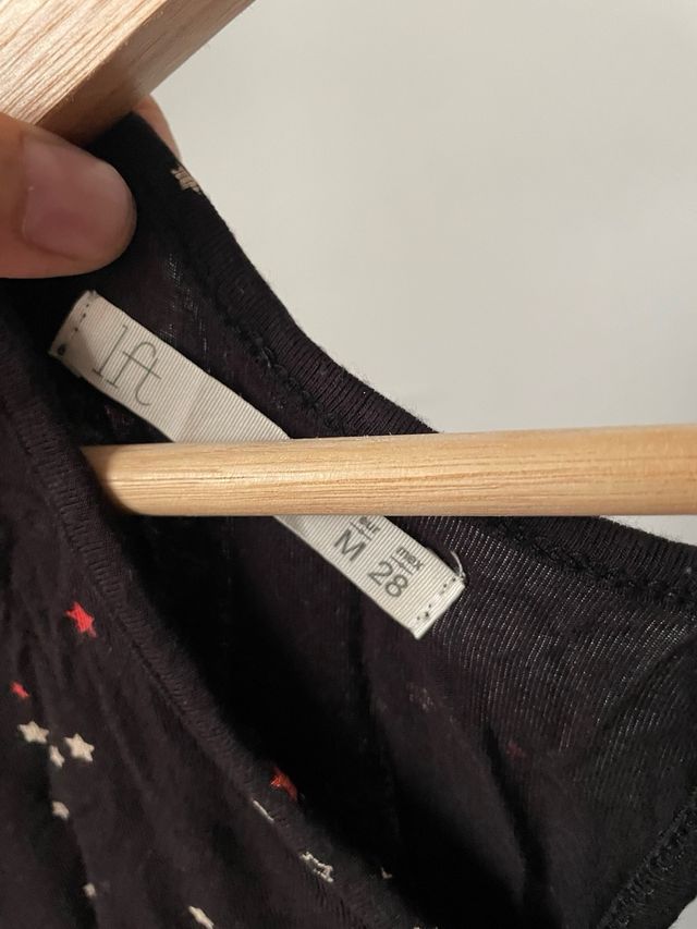 Vestido Lefties Estrellas Negro Talla M