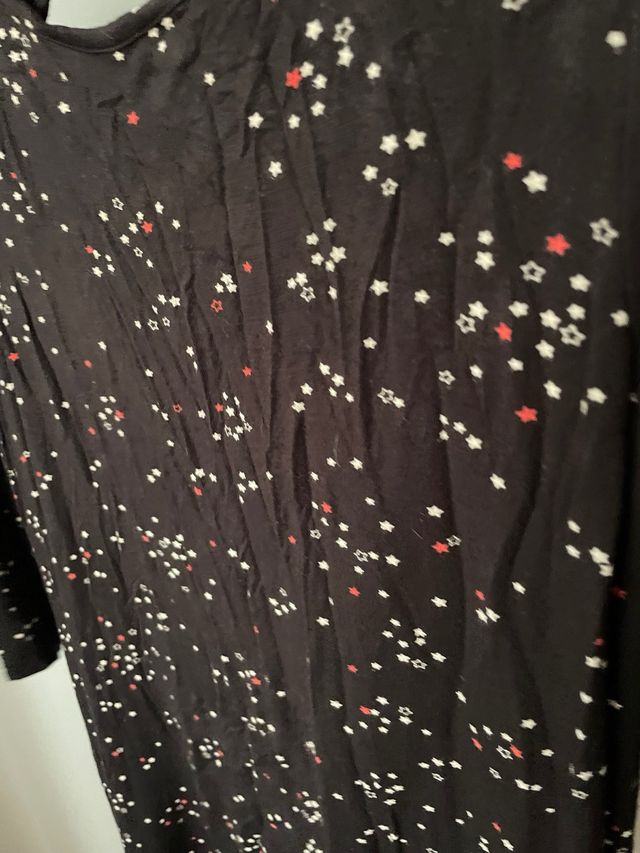 Vestido Lefties Estrellas Negro Talla M