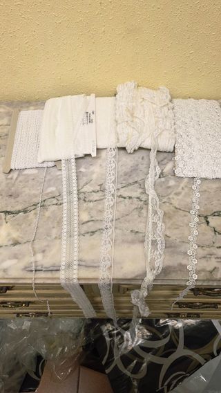 Lote de encaje blanco para manualidades 9
